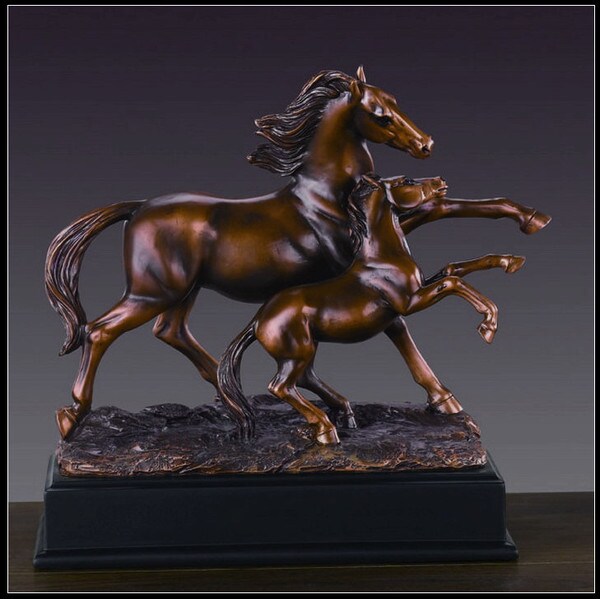 Baby foal Colt Statue Sculpture Decorative figures Western statuary